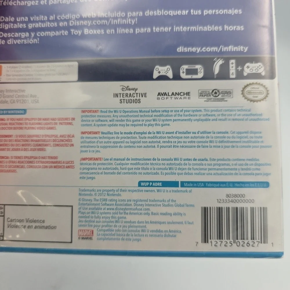 Disney Infinity 2.0 Edition (Nintendo Wii U, 2012) New